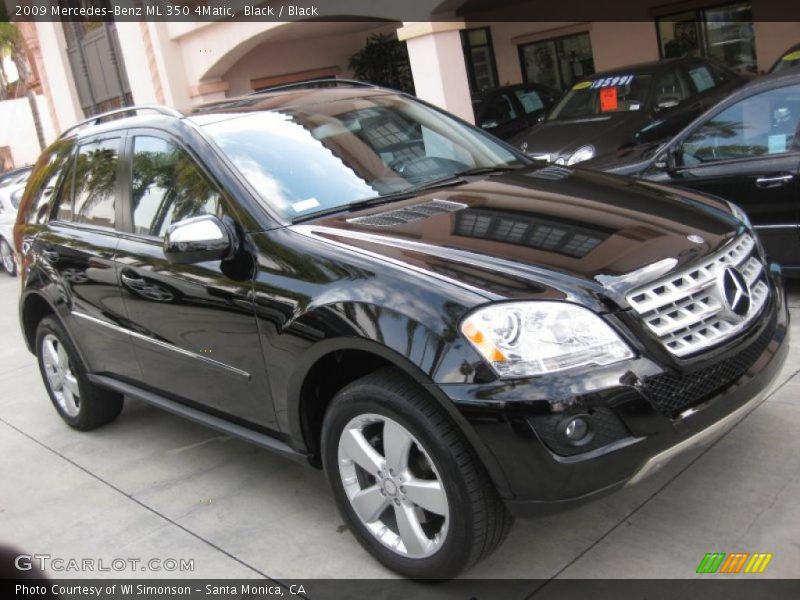 Black / Black 2009 Mercedes-Benz ML 350 4Matic