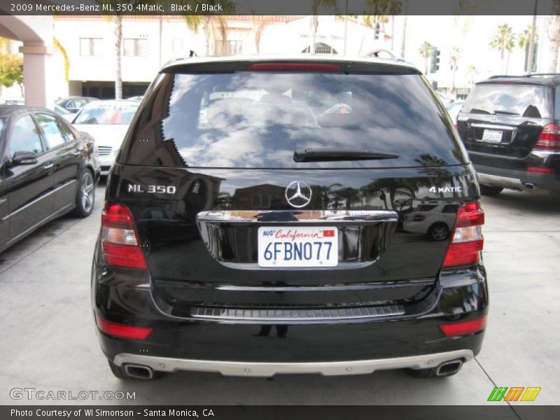 Black / Black 2009 Mercedes-Benz ML 350 4Matic