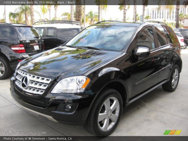 Black / Black 2009 Mercedes-Benz ML 350 4Matic