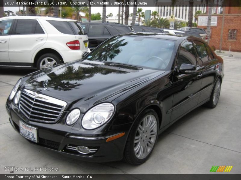 Obsidian Black Metallic / Black/Sahara Beige 2007 Mercedes-Benz E 350 Sedan