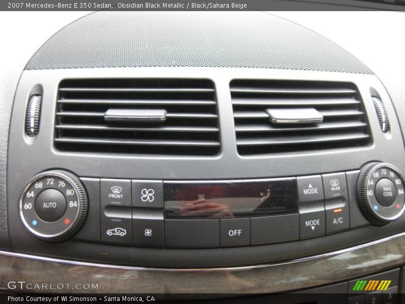 Obsidian Black Metallic / Black/Sahara Beige 2007 Mercedes-Benz E 350 Sedan