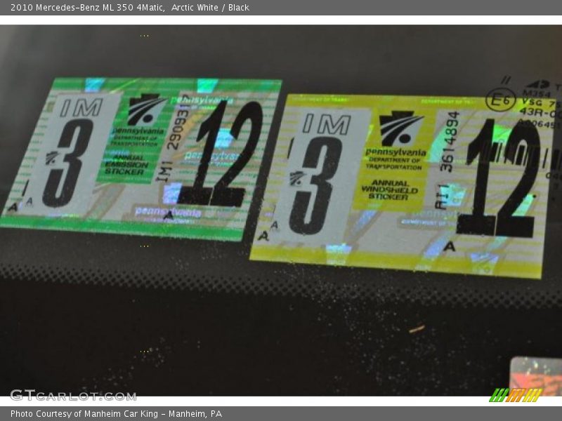 Arctic White / Black 2010 Mercedes-Benz ML 350 4Matic