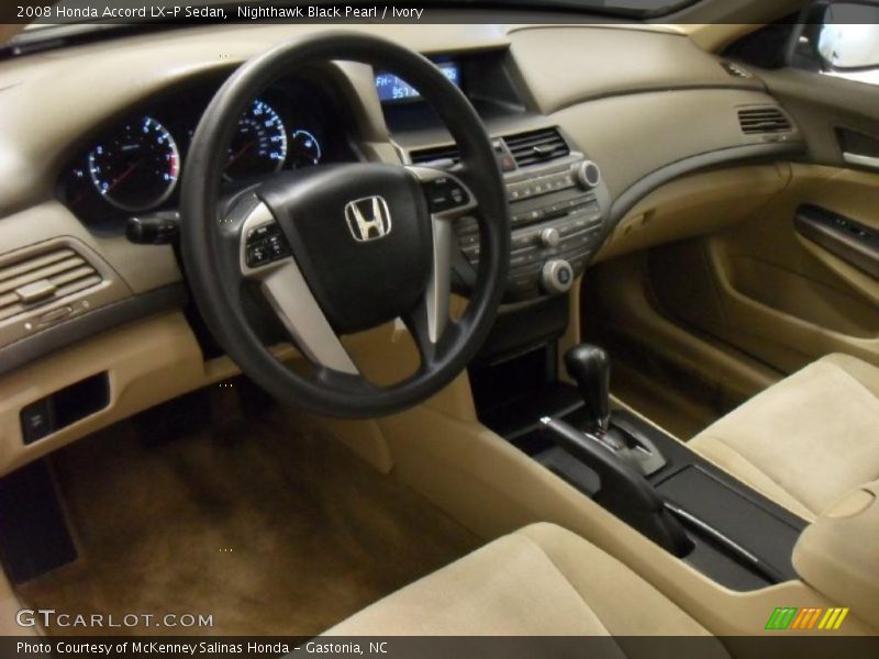 Nighthawk Black Pearl / Ivory 2008 Honda Accord LX-P Sedan