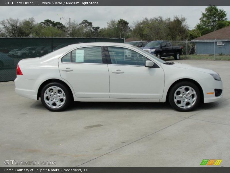 White Suede / Medium Light Stone 2011 Ford Fusion SE