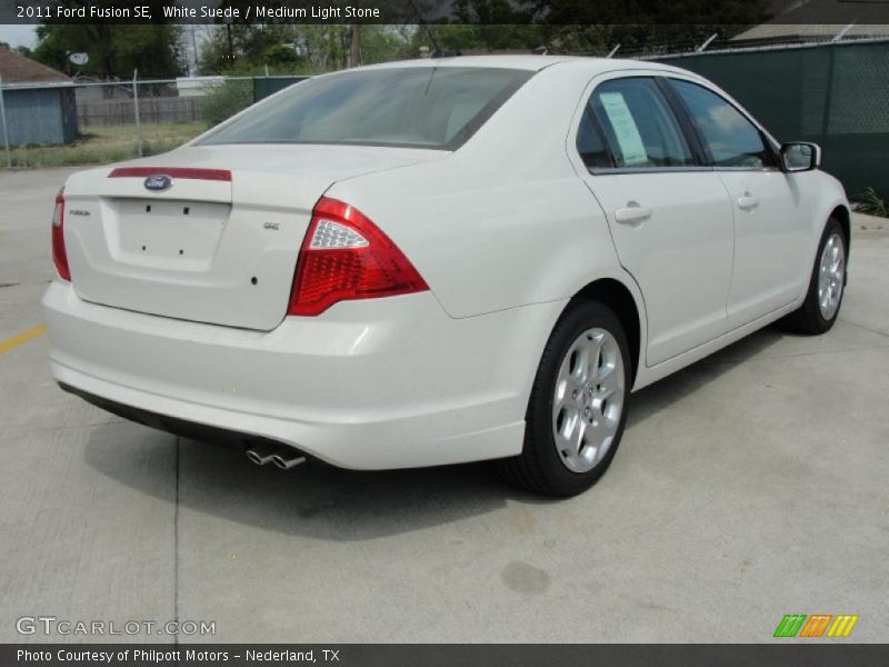 White Suede / Medium Light Stone 2011 Ford Fusion SE