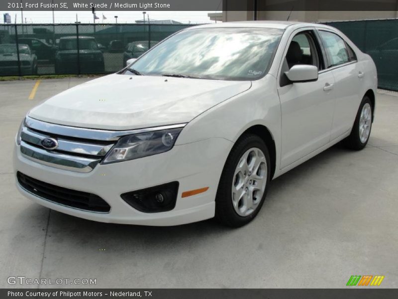 White Suede / Medium Light Stone 2011 Ford Fusion SE