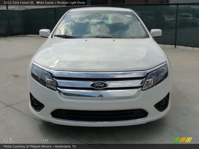 White Suede / Medium Light Stone 2011 Ford Fusion SE
