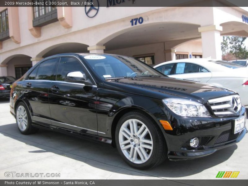 Black / Black 2009 Mercedes-Benz C 300 Sport
