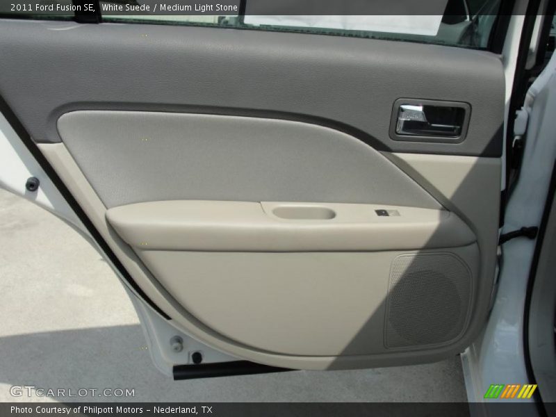 White Suede / Medium Light Stone 2011 Ford Fusion SE