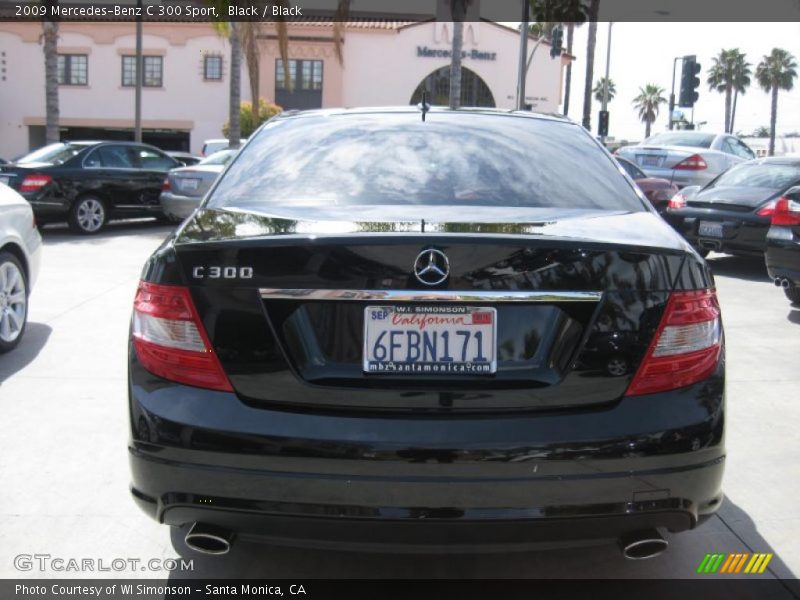 Black / Black 2009 Mercedes-Benz C 300 Sport