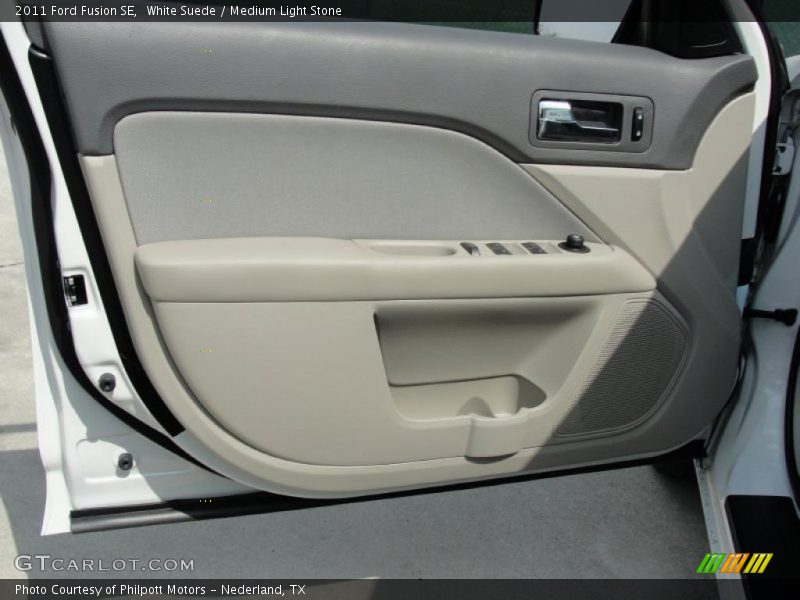 White Suede / Medium Light Stone 2011 Ford Fusion SE