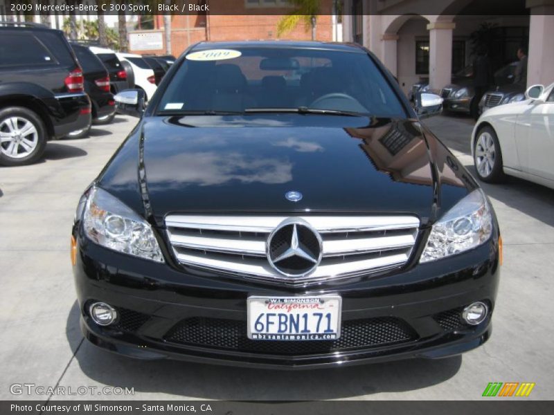 Black / Black 2009 Mercedes-Benz C 300 Sport