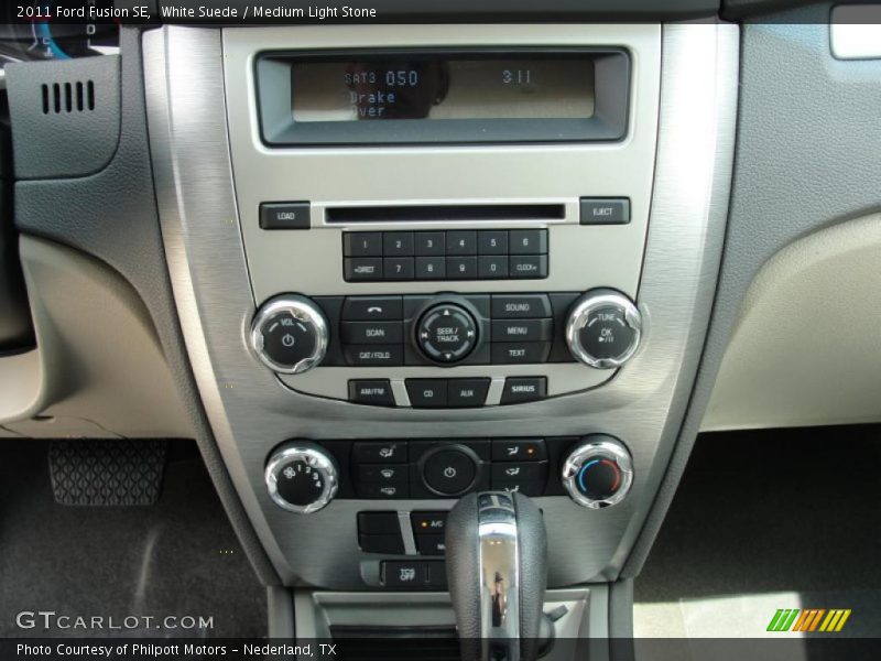 White Suede / Medium Light Stone 2011 Ford Fusion SE