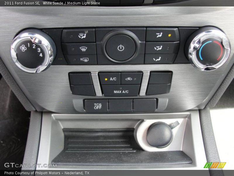 White Suede / Medium Light Stone 2011 Ford Fusion SE