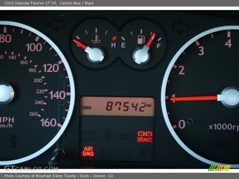 Carbon Blue / Black 2003 Hyundai Tiburon GT V6