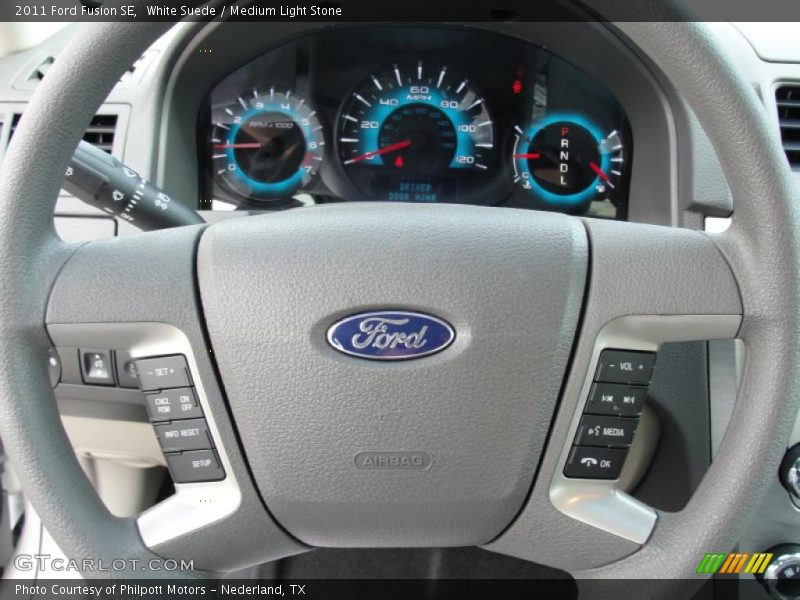 White Suede / Medium Light Stone 2011 Ford Fusion SE