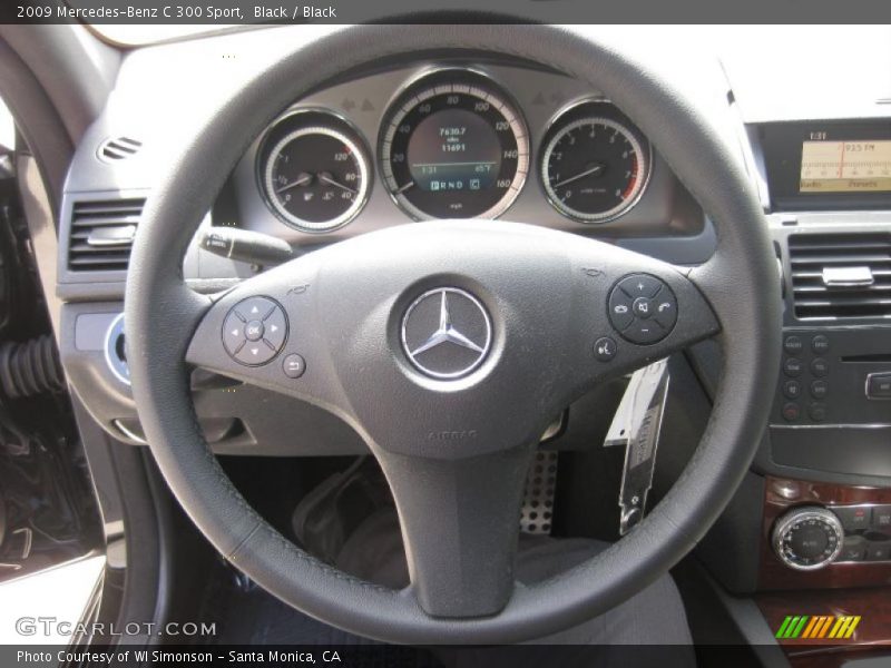 Black / Black 2009 Mercedes-Benz C 300 Sport