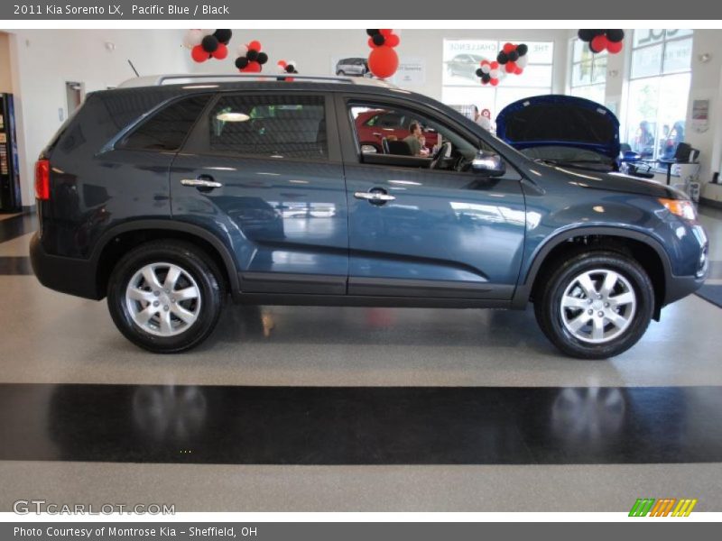 Pacific Blue / Black 2011 Kia Sorento LX