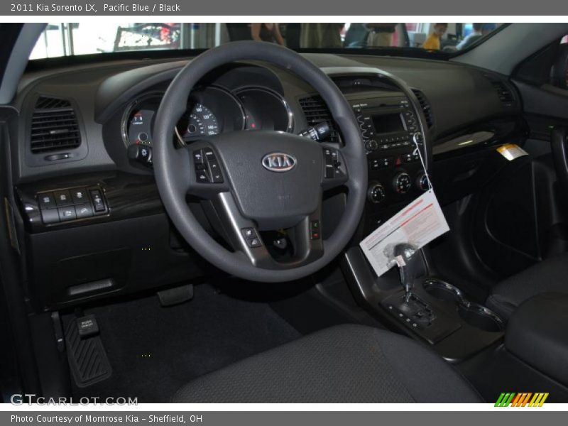 Pacific Blue / Black 2011 Kia Sorento LX