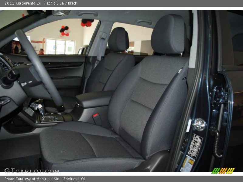 Pacific Blue / Black 2011 Kia Sorento LX