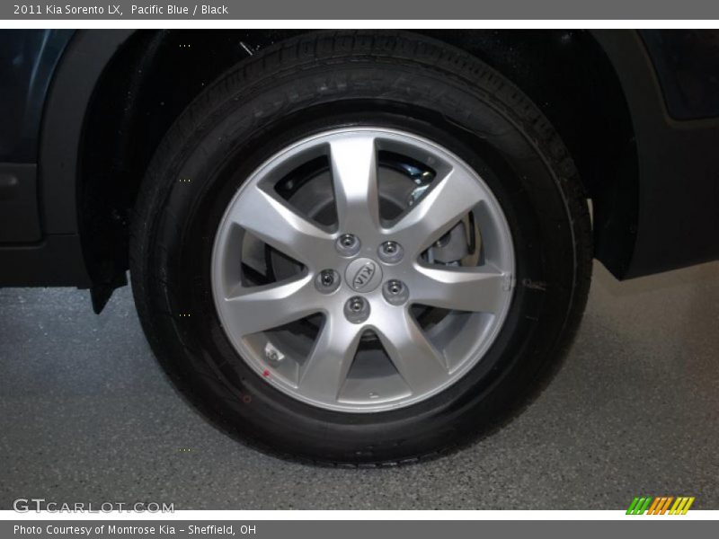 Pacific Blue / Black 2011 Kia Sorento LX