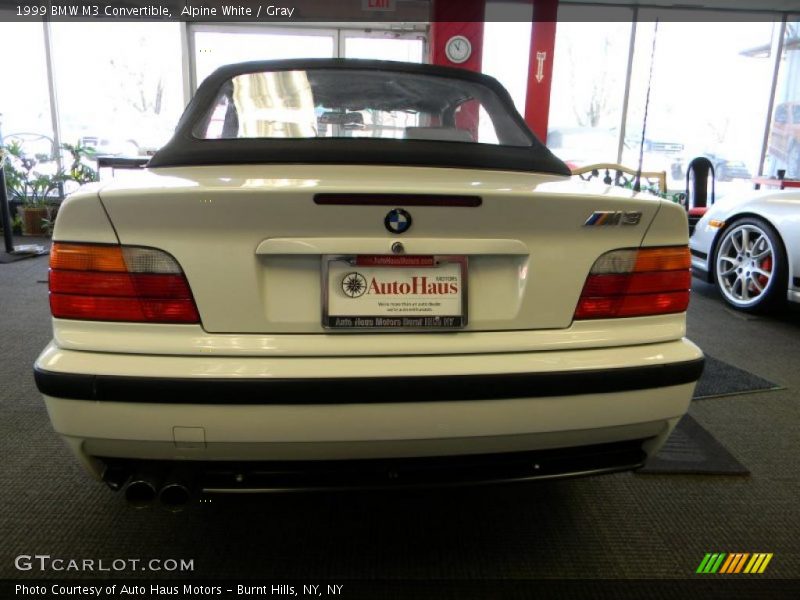 Alpine White / Gray 1999 BMW M3 Convertible