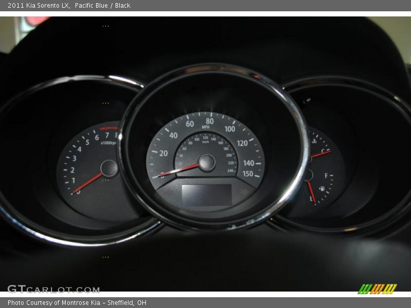 Pacific Blue / Black 2011 Kia Sorento LX