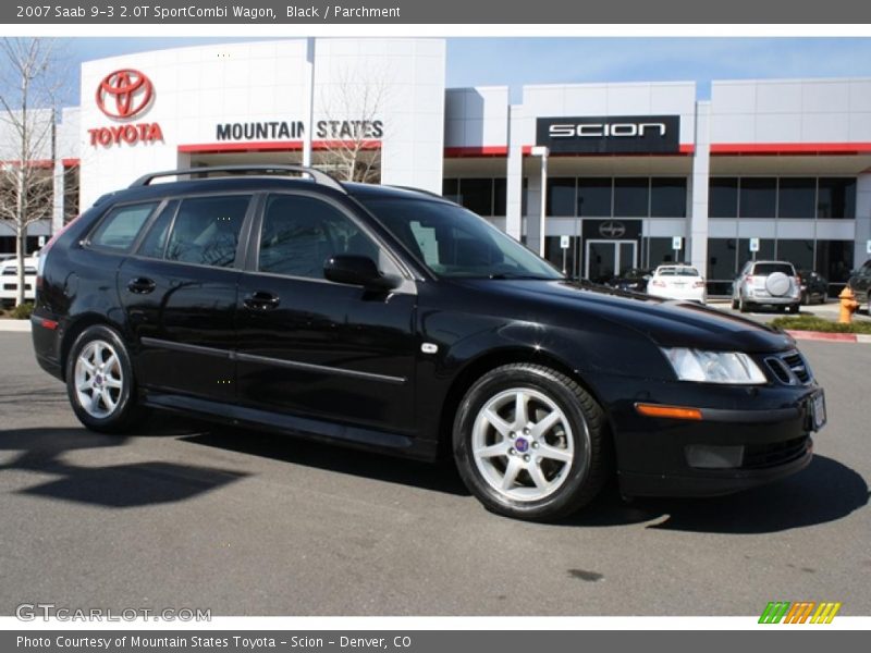 Black / Parchment 2007 Saab 9-3 2.0T SportCombi Wagon