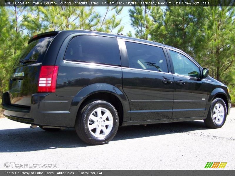 Brilliant Black Crystal Pearlcoat / Medium Slate Gray/Light Shale 2008 Chrysler Town & Country Touring Signature Series