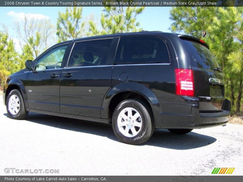 Brilliant Black Crystal Pearlcoat / Medium Slate Gray/Light Shale 2008 Chrysler Town & Country Touring Signature Series