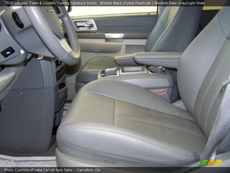 Brilliant Black Crystal Pearlcoat / Medium Slate Gray/Light Shale 2008 Chrysler Town & Country Touring Signature Series