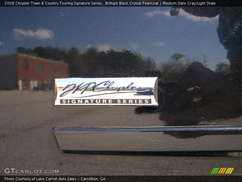 Brilliant Black Crystal Pearlcoat / Medium Slate Gray/Light Shale 2008 Chrysler Town & Country Touring Signature Series