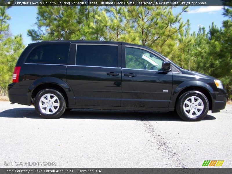 Brilliant Black Crystal Pearlcoat / Medium Slate Gray/Light Shale 2008 Chrysler Town & Country Touring Signature Series