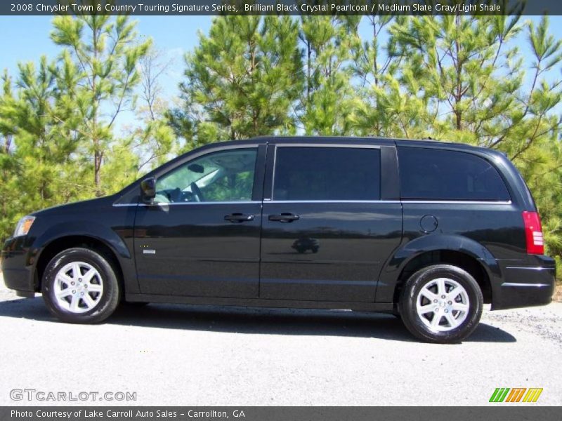 Brilliant Black Crystal Pearlcoat / Medium Slate Gray/Light Shale 2008 Chrysler Town & Country Touring Signature Series