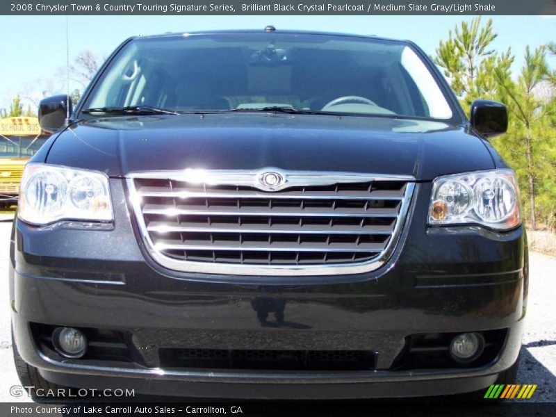 Brilliant Black Crystal Pearlcoat / Medium Slate Gray/Light Shale 2008 Chrysler Town & Country Touring Signature Series