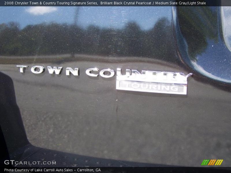 Brilliant Black Crystal Pearlcoat / Medium Slate Gray/Light Shale 2008 Chrysler Town & Country Touring Signature Series