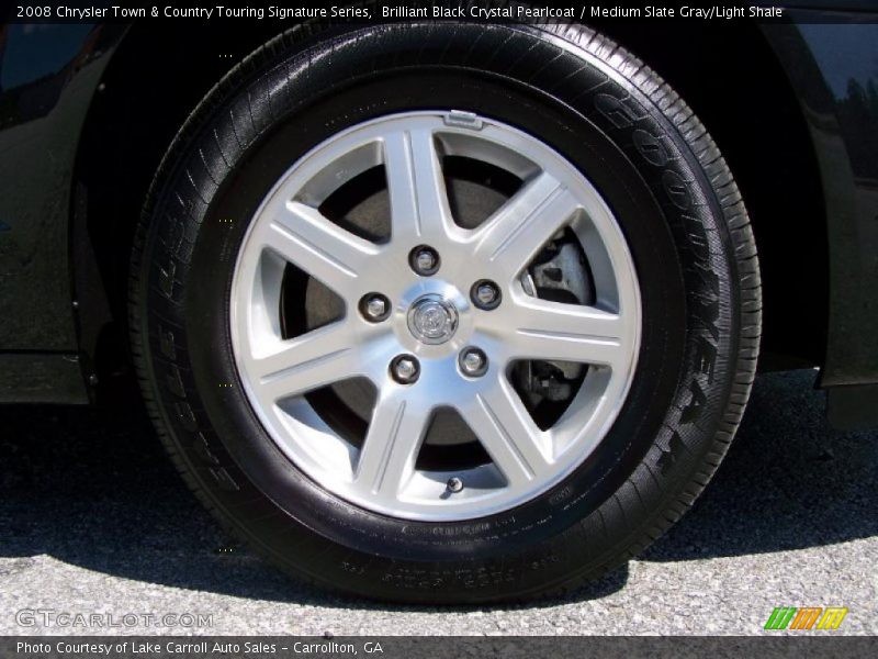 Brilliant Black Crystal Pearlcoat / Medium Slate Gray/Light Shale 2008 Chrysler Town & Country Touring Signature Series