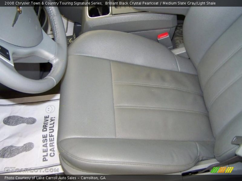 Brilliant Black Crystal Pearlcoat / Medium Slate Gray/Light Shale 2008 Chrysler Town & Country Touring Signature Series