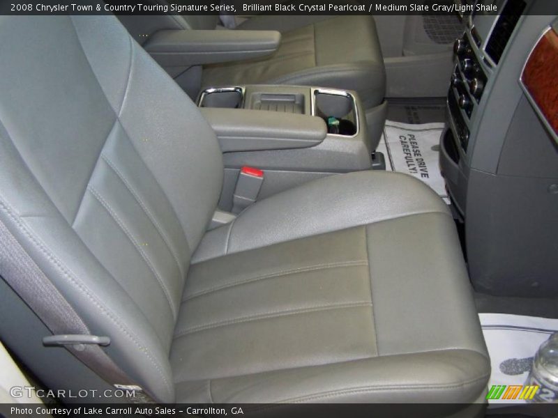 Brilliant Black Crystal Pearlcoat / Medium Slate Gray/Light Shale 2008 Chrysler Town & Country Touring Signature Series