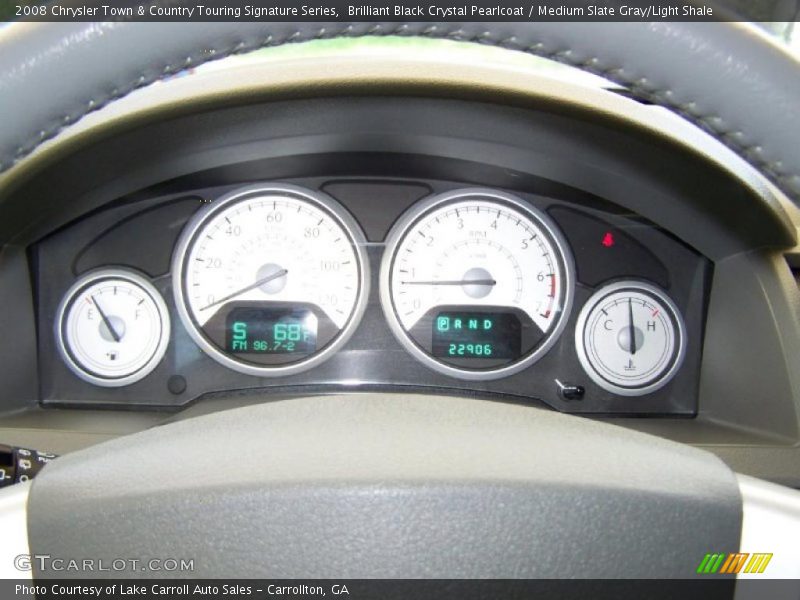 Brilliant Black Crystal Pearlcoat / Medium Slate Gray/Light Shale 2008 Chrysler Town & Country Touring Signature Series