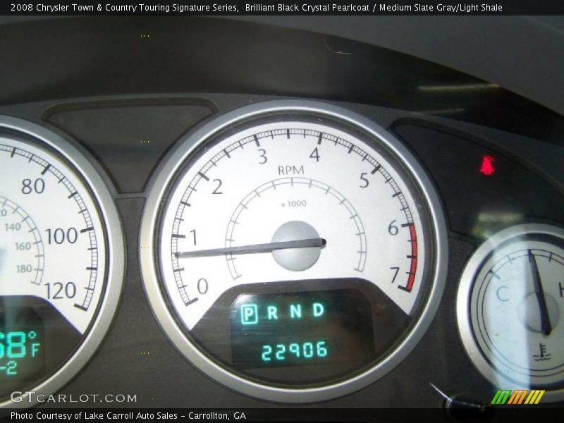Brilliant Black Crystal Pearlcoat / Medium Slate Gray/Light Shale 2008 Chrysler Town & Country Touring Signature Series