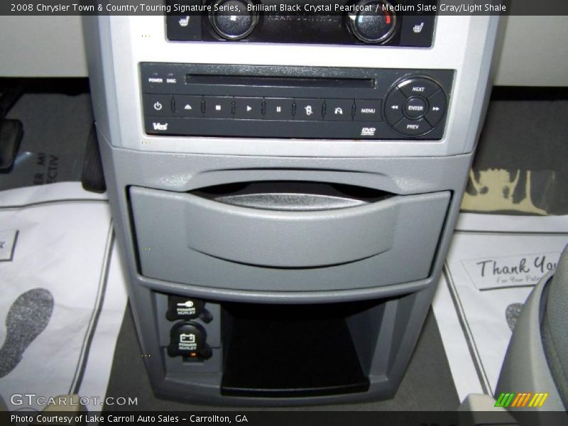 Brilliant Black Crystal Pearlcoat / Medium Slate Gray/Light Shale 2008 Chrysler Town & Country Touring Signature Series