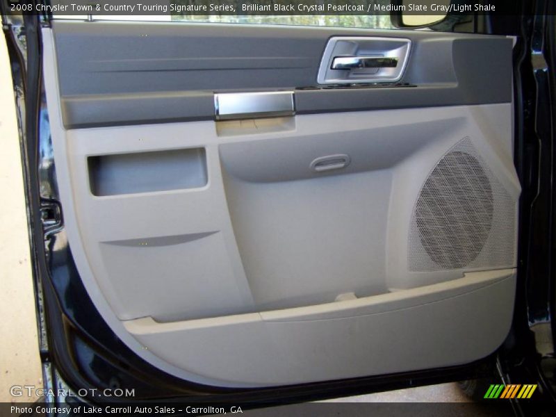 Brilliant Black Crystal Pearlcoat / Medium Slate Gray/Light Shale 2008 Chrysler Town & Country Touring Signature Series