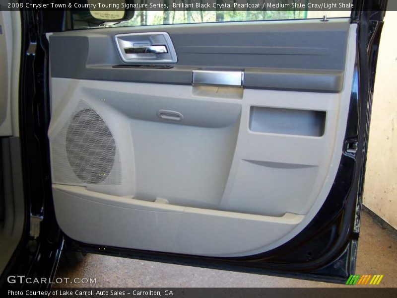 Brilliant Black Crystal Pearlcoat / Medium Slate Gray/Light Shale 2008 Chrysler Town & Country Touring Signature Series