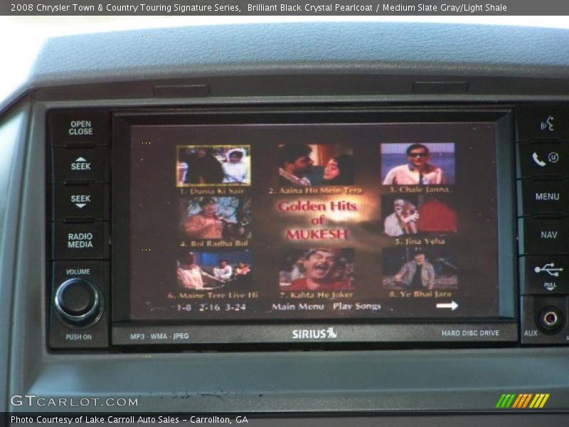 Brilliant Black Crystal Pearlcoat / Medium Slate Gray/Light Shale 2008 Chrysler Town & Country Touring Signature Series