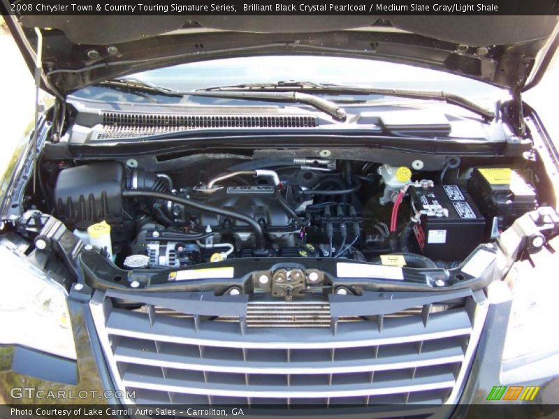Brilliant Black Crystal Pearlcoat / Medium Slate Gray/Light Shale 2008 Chrysler Town & Country Touring Signature Series