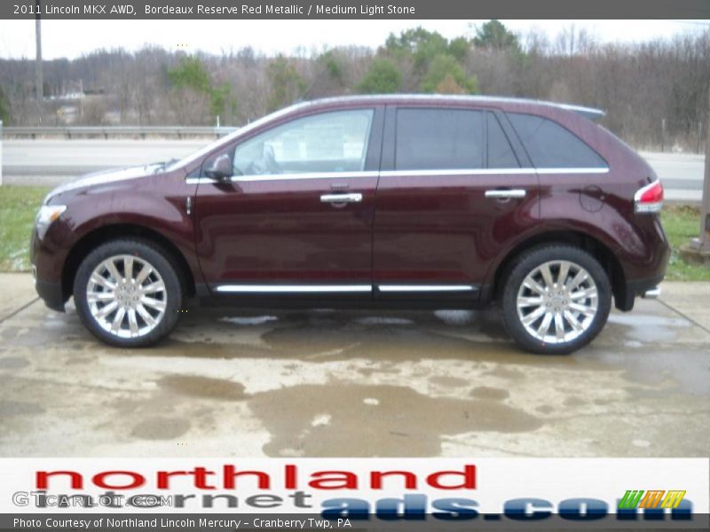 Bordeaux Reserve Red Metallic / Medium Light Stone 2011 Lincoln MKX AWD