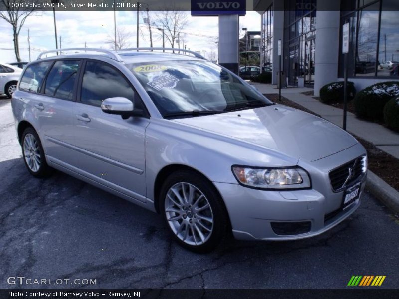 Silver Metallic / Off Black 2008 Volvo V50 T5