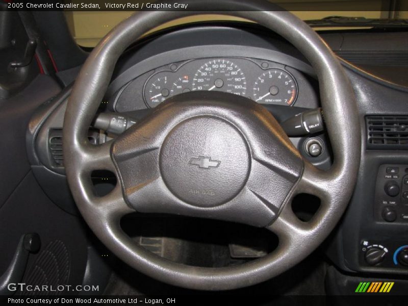 Victory Red / Graphite Gray 2005 Chevrolet Cavalier Sedan