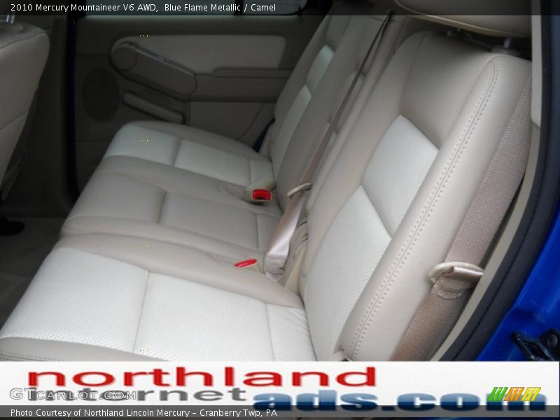 Blue Flame Metallic / Camel 2010 Mercury Mountaineer V6 AWD